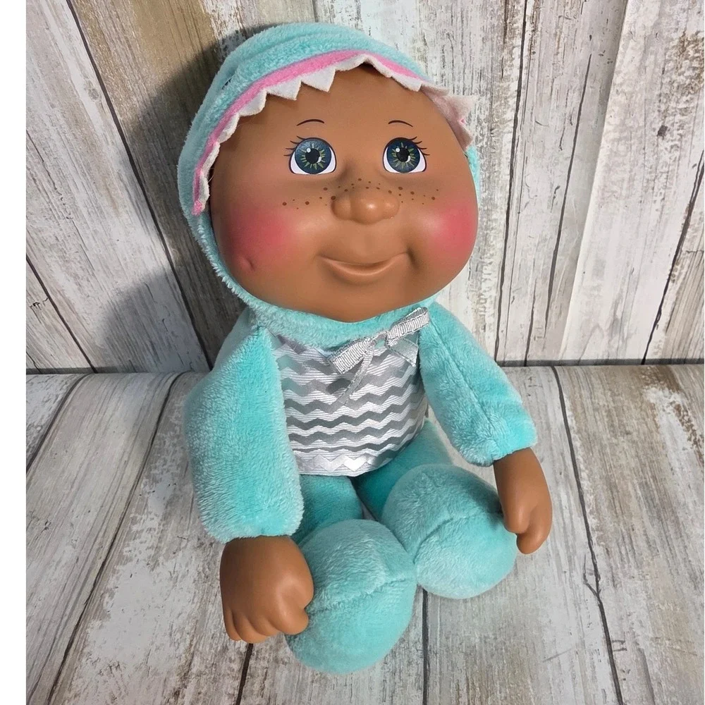 Cabbage Patch Kids Cuties Plush Doll Lot Jaye Lion Unicorn Shark 12 Inch Set - Picture 7 of 12